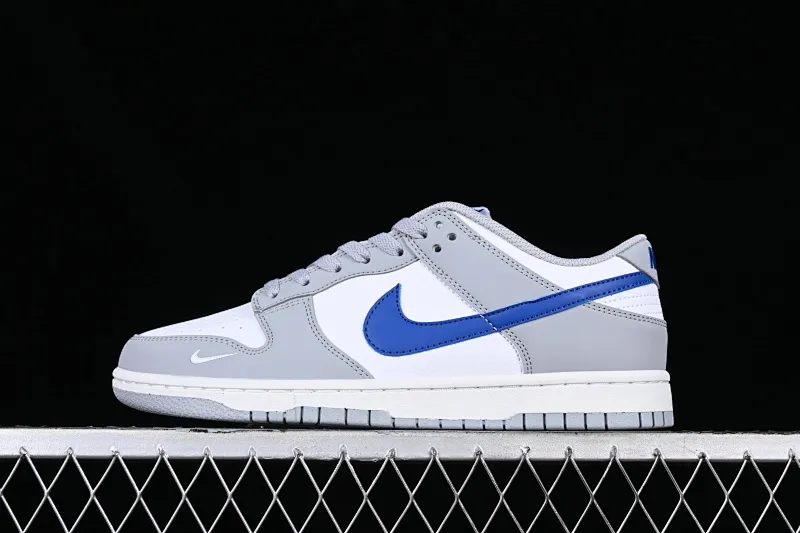 All categories Nk SB Dunk series Nk SB Dunk Low low-top sneakers Nk Dunk Low "Grey Royal Blue" white gray blue low-top casual sports skateboard shoes FN3878-001